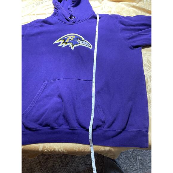 NFL Team Apparel Baltimore Ravens Football Hoodie Purple ESTIMATED SIZE flaw - Picture 8 of 10